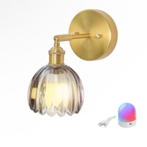 Gold and Clear Wall Sconce